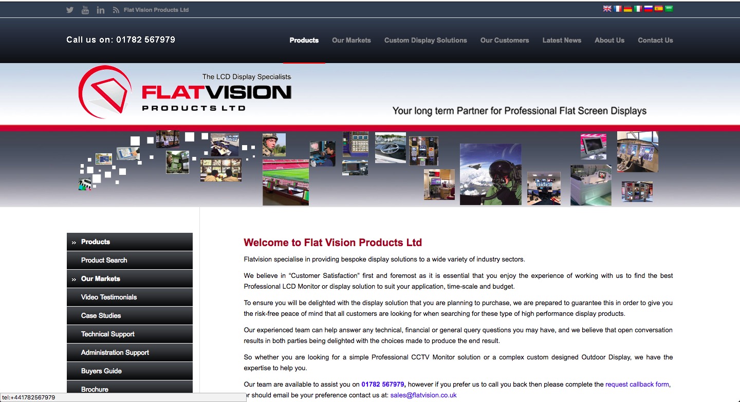 Flat Vision's website